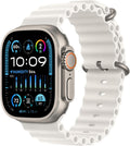 Apple Watch Ultra 2 [GPS + Cellular 49mm] Smartwatch with Rugged Titanium Case & White Ocean Band One Size. Fitness Tracker, Precision GPS, Action Button, Extra-Long Battery Life