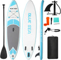 Inflatable Stand up Paddle Board, Extra Wide SUP, with Premium Paddleboard Accessories, Hand Pump, Backpack, Adult & Youth, for Yoga Fishing Paddling
