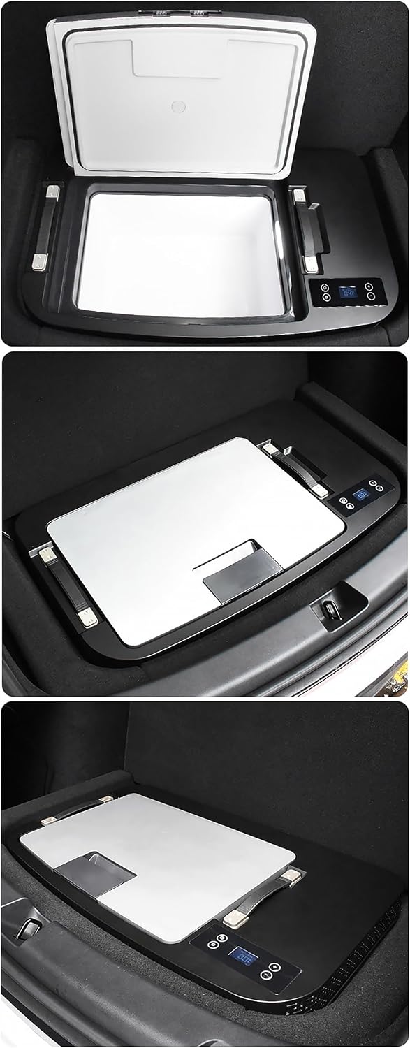 Model Y 2020-2025 Trunk 35L App Control Fridge Huge Car Refrigerator, Car Freezer for Tesla Model Y Juniper 2025+, -7.6℉-50℉ Trunk Portable Freezer for Camping Tailgating Road Trip Home