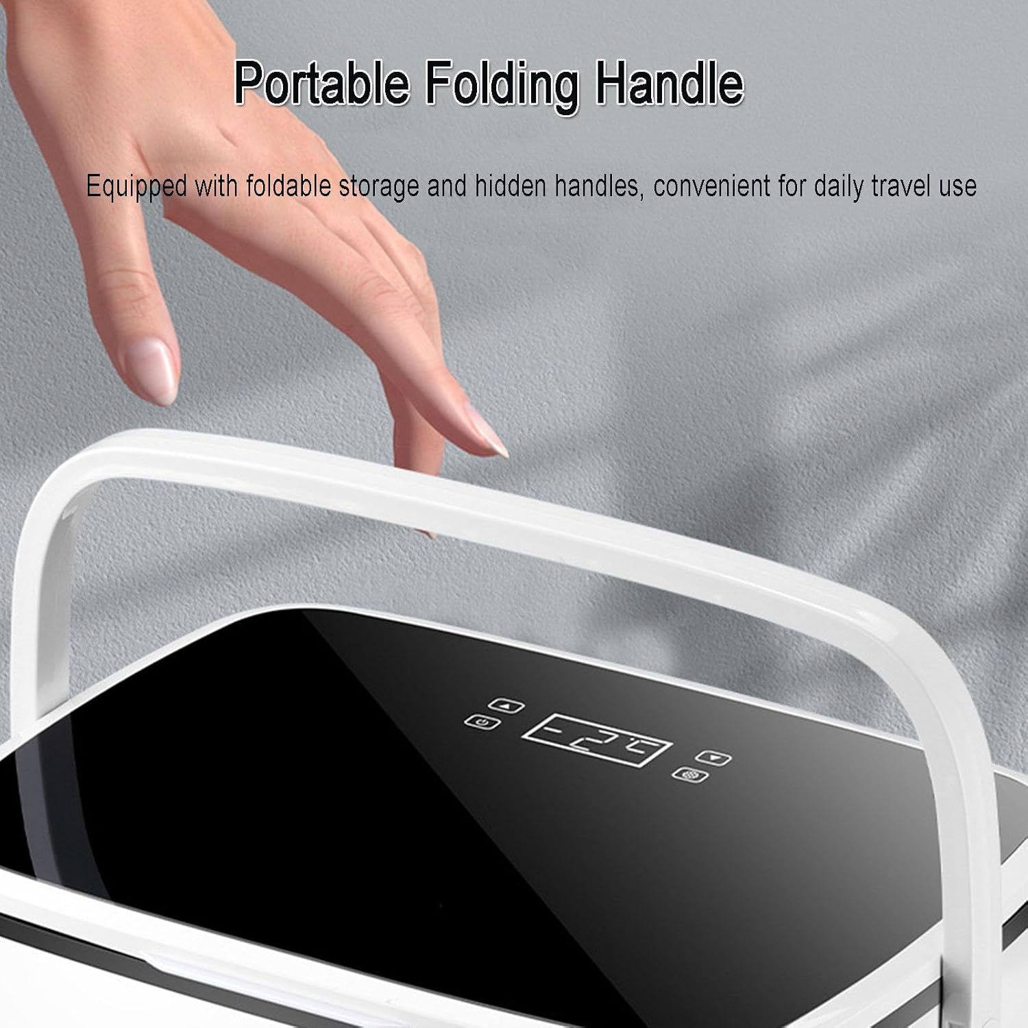 Car Refrigerator, Portable Freezer Compressor Cooler 18L Camping Fridge Cooler with 12/24V DC & 220V AC for Car, RV, Truck, Van, Boat, Travel, Fishing Outdoor