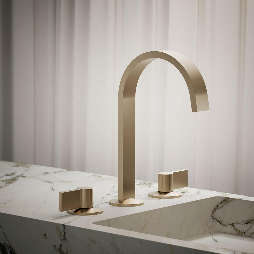 Kohler 77968-BV Components® Bathroom Sink Faucet spout with Ribbon Design, 1.2 gpm, Vibrant Brushed Bronze