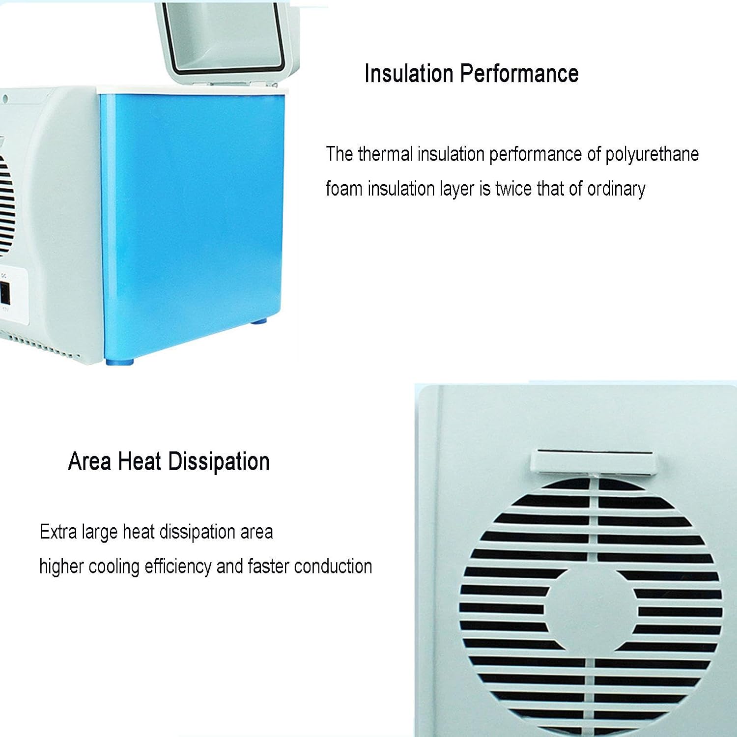 Mini Car Refrigerator Portable Electric Cooler and Warmer Car Fridge 12 Volt Small Refrigerator for Christmas's Day Gift, Skincare, Beverage, Food, Home, Office and Car