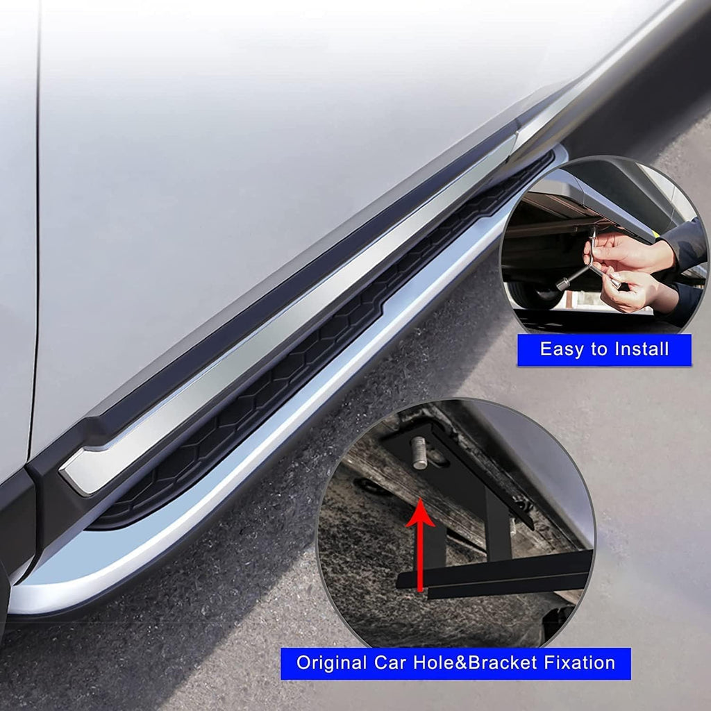 A Set Door Pedals Nerf Bars Running Board Fixed Side Steps (with Brackets) Fits for Honda CRV CR-V 2023 2024 2025 2026