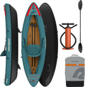 Retrospec Coaster Single & Tandem Inflatable Kayak for Adults - Blow Up Kayak, 220 & 440lb Capacity, Portable Lightweight Kayak with Paddle, Pump & Carry Bag