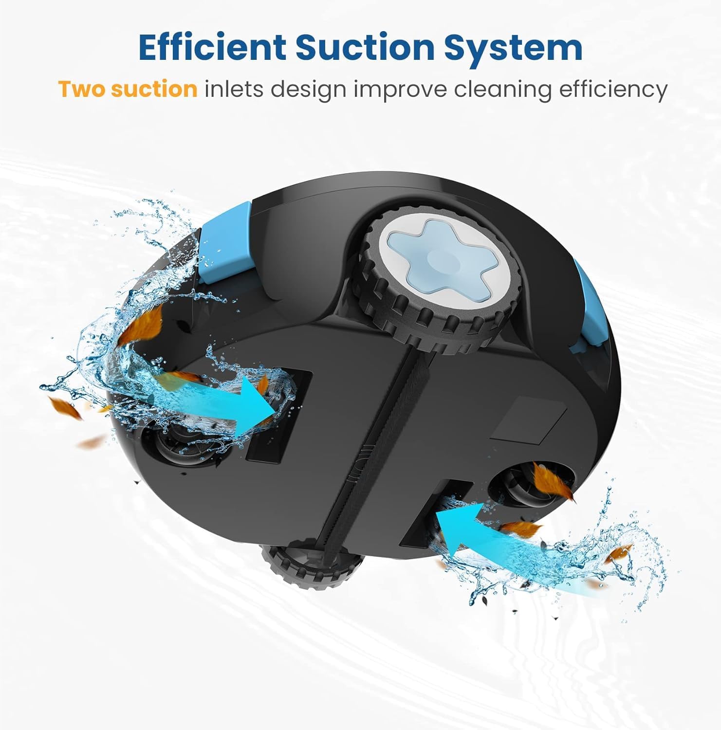 Robotic Pool Cleaner, Extended 90-Min Battery Life 5200mAh Battery, Smart Navigation, Pool Robot Can Thorough Cleaning, Moves at 36 FT/MIN Suitable for Indoor and Outdoor Pools