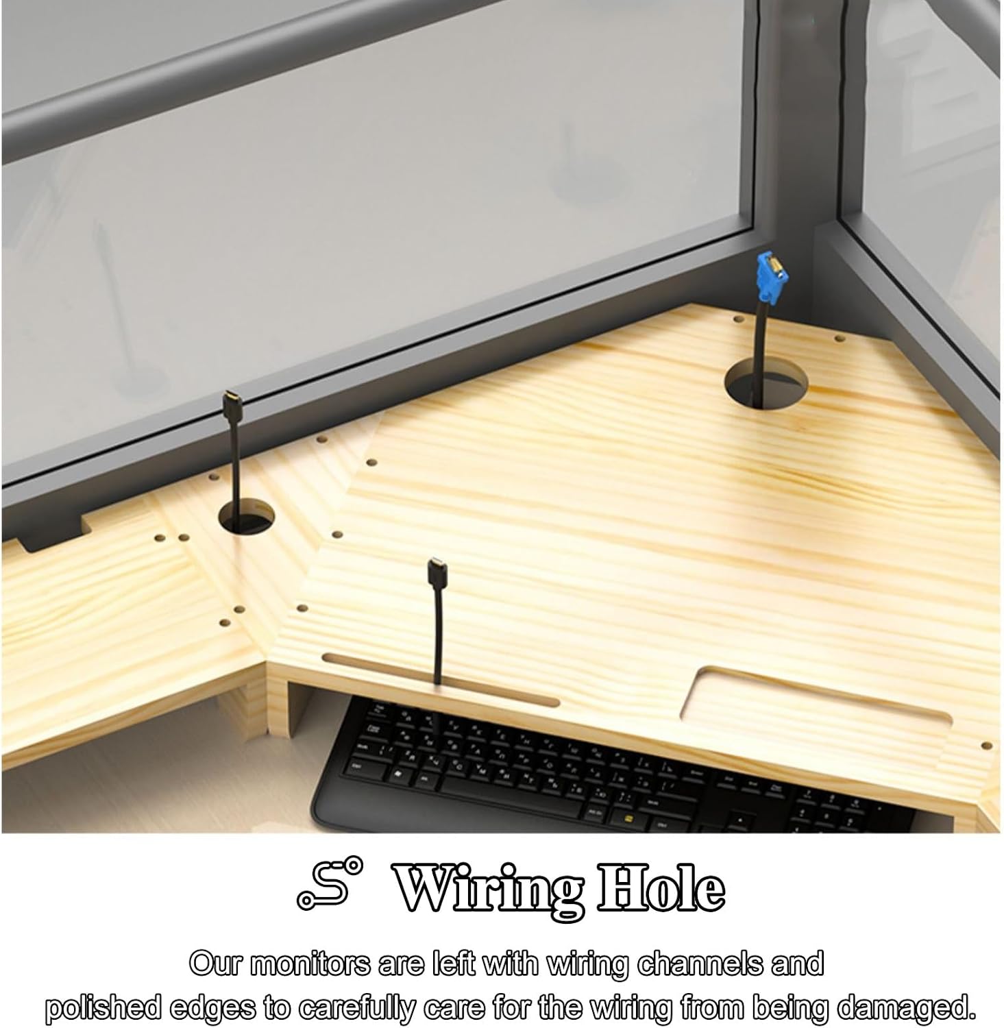Corner Monitor Stand Double Laptop Screen Extender Monitor Holder, Desk Monitors Computer Risers for Desk Storage, Printer Desk Organizer Lifting Stand, Scanner Holder