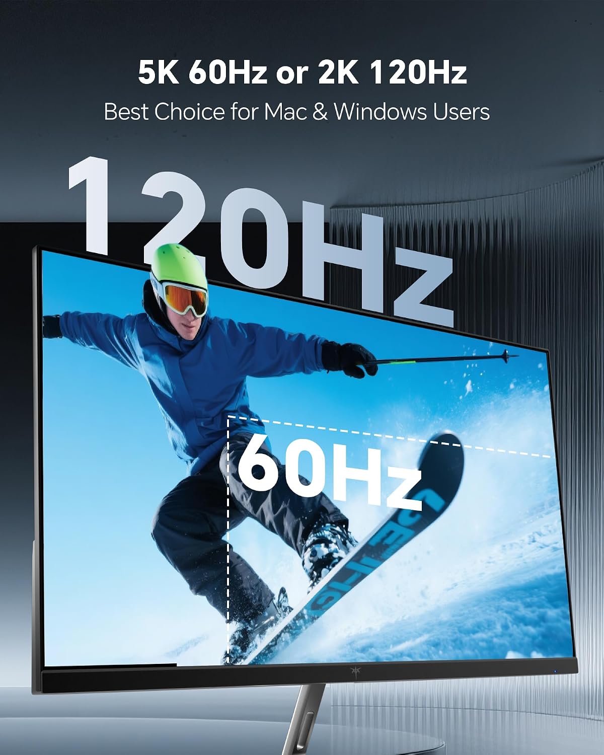 KTC 27 Inch 5K Monitor, 5120 x 2880 5K2K Monitor with 65W Type-C Port, Dual Mode Computer Monitors Compatible with Mac mini, IPS Panel, HDR 400, 217 PPI, 135% sRGB, Tilt, H27P3 (Renewed)