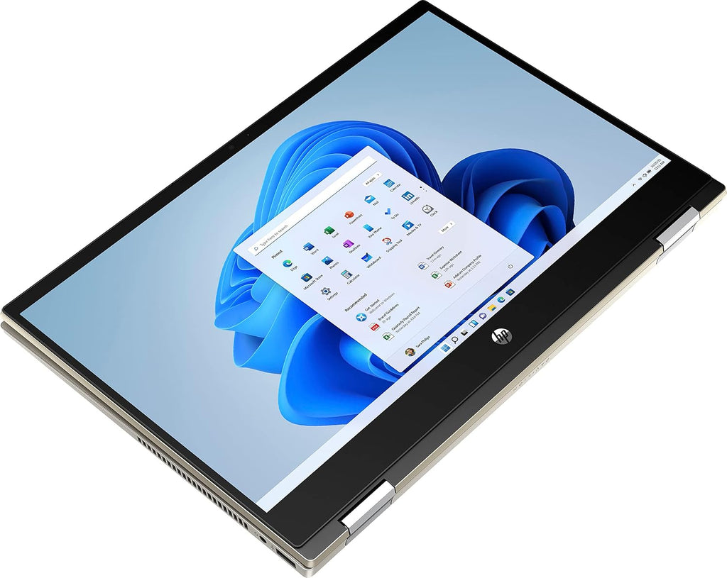 HP 2023 Pavilion x360 2-in-1 Convertible Laptop, 14' FHD Touchscreen, Intel i5-1135G7 (Upto 4.2GHz), Iris Xe Graphics, 8GB RAM, 256GB SSD, Fingerprint, Long Battery Life, Win 11+MarxsolCables