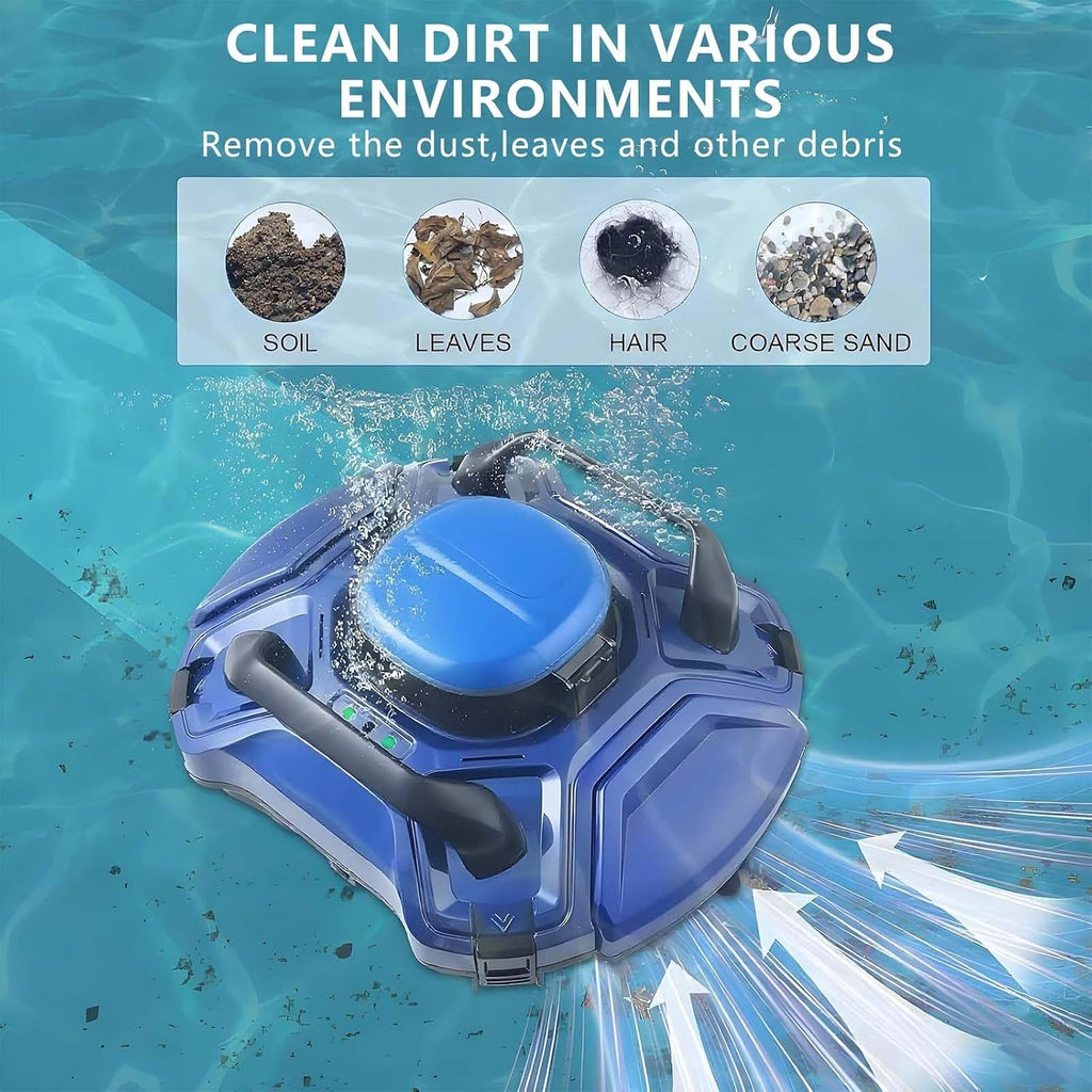 Cordless Pool Vacuum Robot for Inground Pools,120 Min Runtime, Auto-Parking, Lightweight Robotic Pool Vacuum Cleaner,914 Sq Ft Coverage