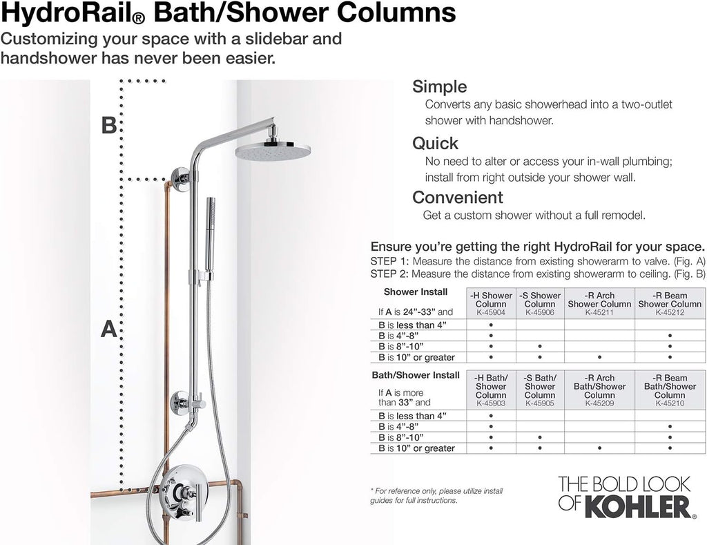 KOHLER Hydrorail-s Bath/shower Column