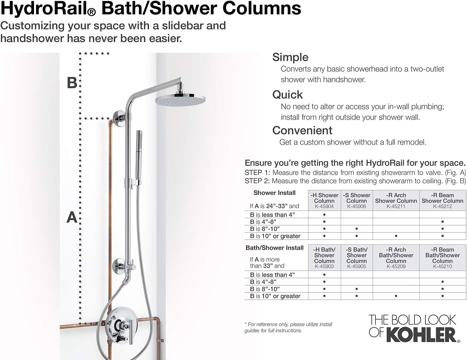 KOHLER Hydrorail-s Bath/shower Column