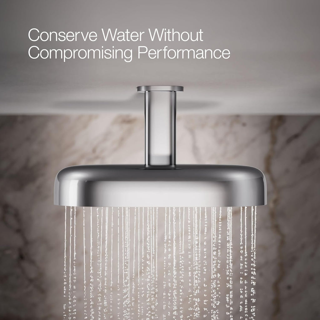 KOHLER 26295-G-CP Statement™ Oblong 14 in. Multifuntion 1.75 gpm Rainhead, Polished Chrome