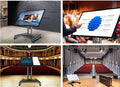 Mobile TV Mount Stand, Low Height Monitor Cart with Wheels for 32-65 inch Flat Curved Screen TV, LED LCD, Height Adjustable, 90°Adjustable Viewing Angle