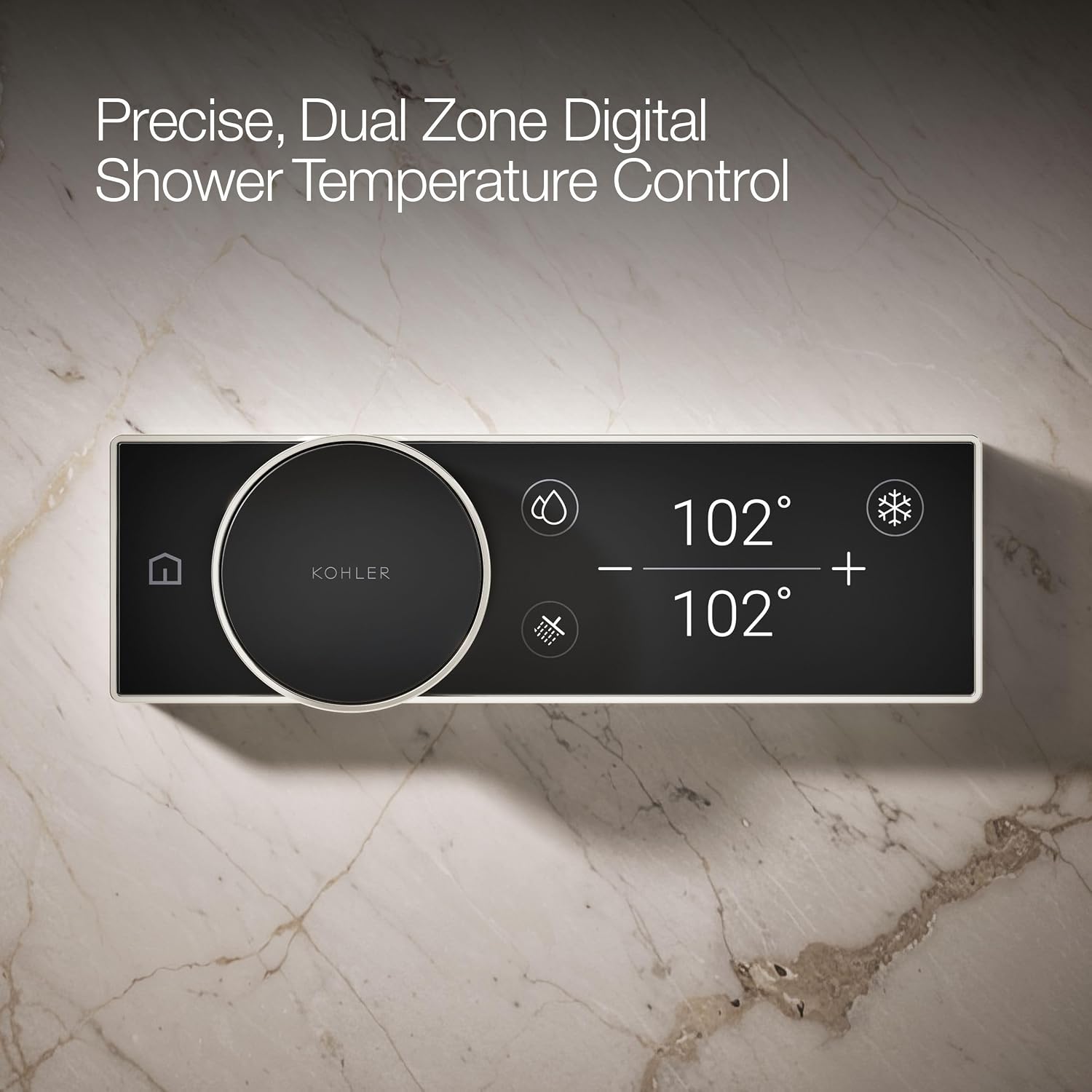 KOHLER Anthem + Digital Control Steamhead in Vibrant Polished Nickel, Large Dial for Easy Temperature + Flow Rate Adjustment, Features System Warm-Up + Pause Option, Includes Optional Flow Restrictor