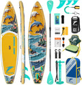 11'/11'6' x 33'/34' x 6' Inflatable SUP Paddle Board – Extra-Wide, Stable Stand Up Paddle Board with Premium Full Accessory Set for Adults & Youth
