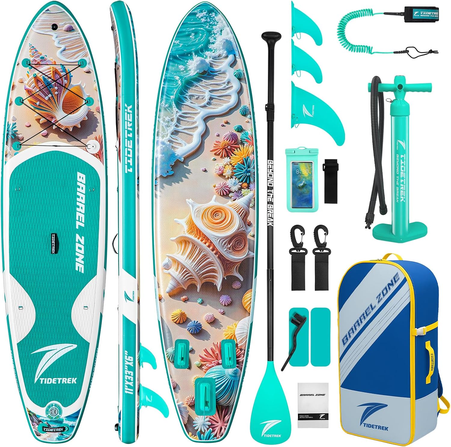 11'/11'6' x 33'/34' x 6' Inflatable SUP Paddle Board – Extra-Wide, Stable Stand Up Paddle Board with Premium Full Accessory Set for Adults & Youth