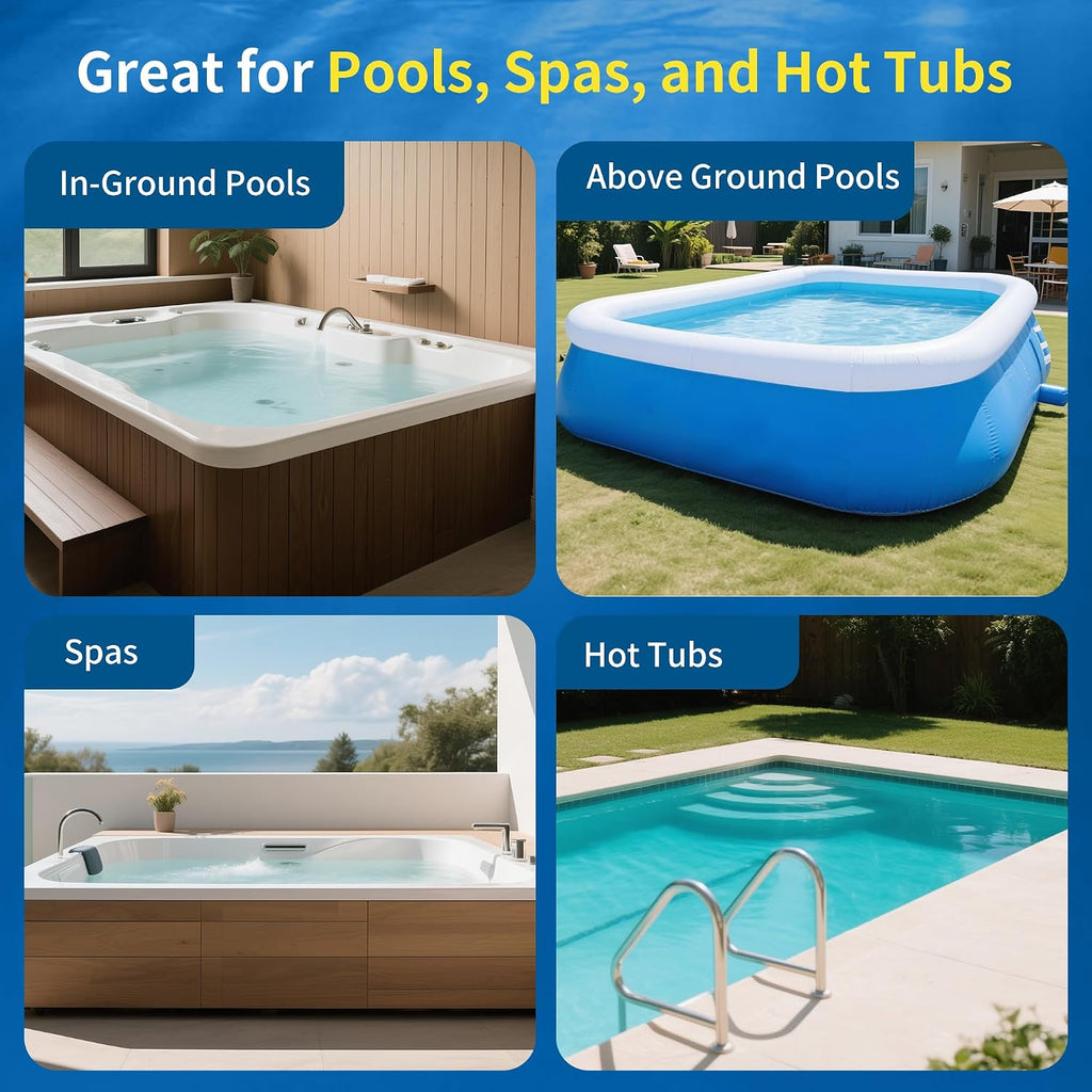 Cordless Rechargeable Pool Vacuum for Above & In-Ground Pools – 18GPM Suction, 90 Min Runtime, Fast 3H Charge, 69' Telescopic Pole – Deep Clean for Spa, Hot Tub, Sand, Leaves, Debris (Blue)