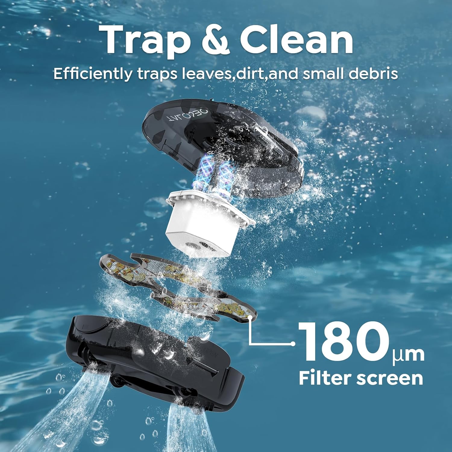 2026 TALOSBO S1 Pro Max Cordless Pool Cleaner – Dual Motor Suction, 130-Min Runtime, Fast Charging, Large-Capacity Filter Basket & Smart Self-Parking for Above-Ground Pools