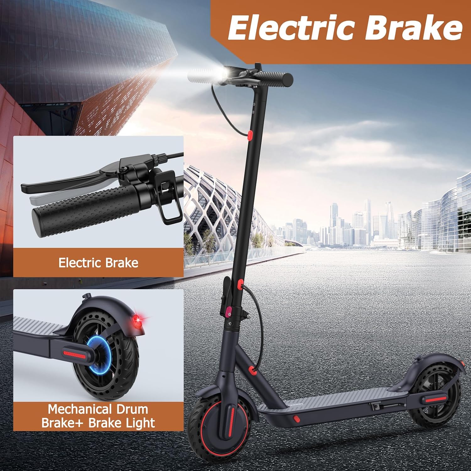 Qlaway 8.5' E Scooter for Adults 19/22 MPH 350/500W Motor 187.2/288.6/441WH Battery, Motorized Scooter Up to 22 Miles Range, Foldable Bearing 265 LBS/APP Control