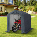MFSTUDIO Portable Shed Garage, 6x10 Storage Tent Motorcycle Sheds Carport Heavy Duty Canopy with Rolled up Zipper Doors, Outside Utility Shelter Garages Tents for Motorcycles, Bicycles and Tools