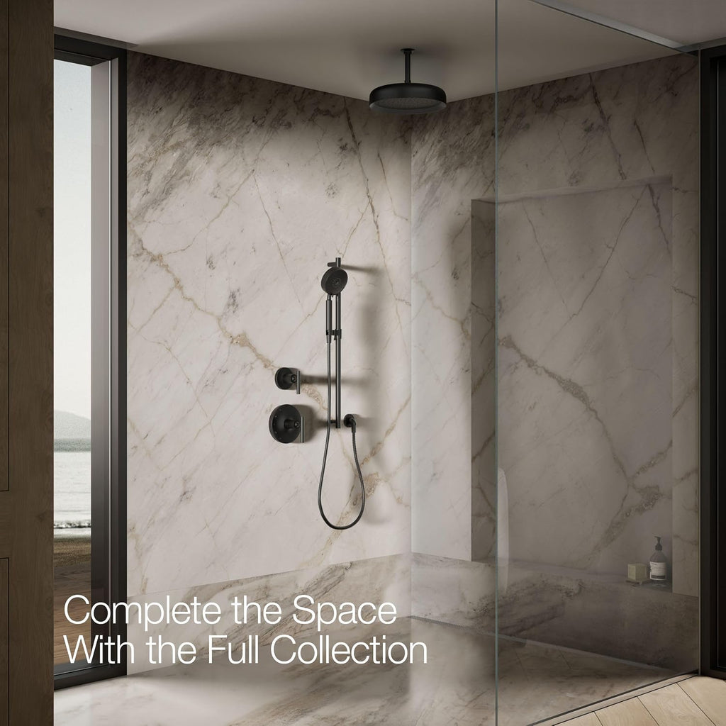 Kohler 26291-G-BL Statement® Round 12' single-function rainhead, 1.75 gpm, Matte Black