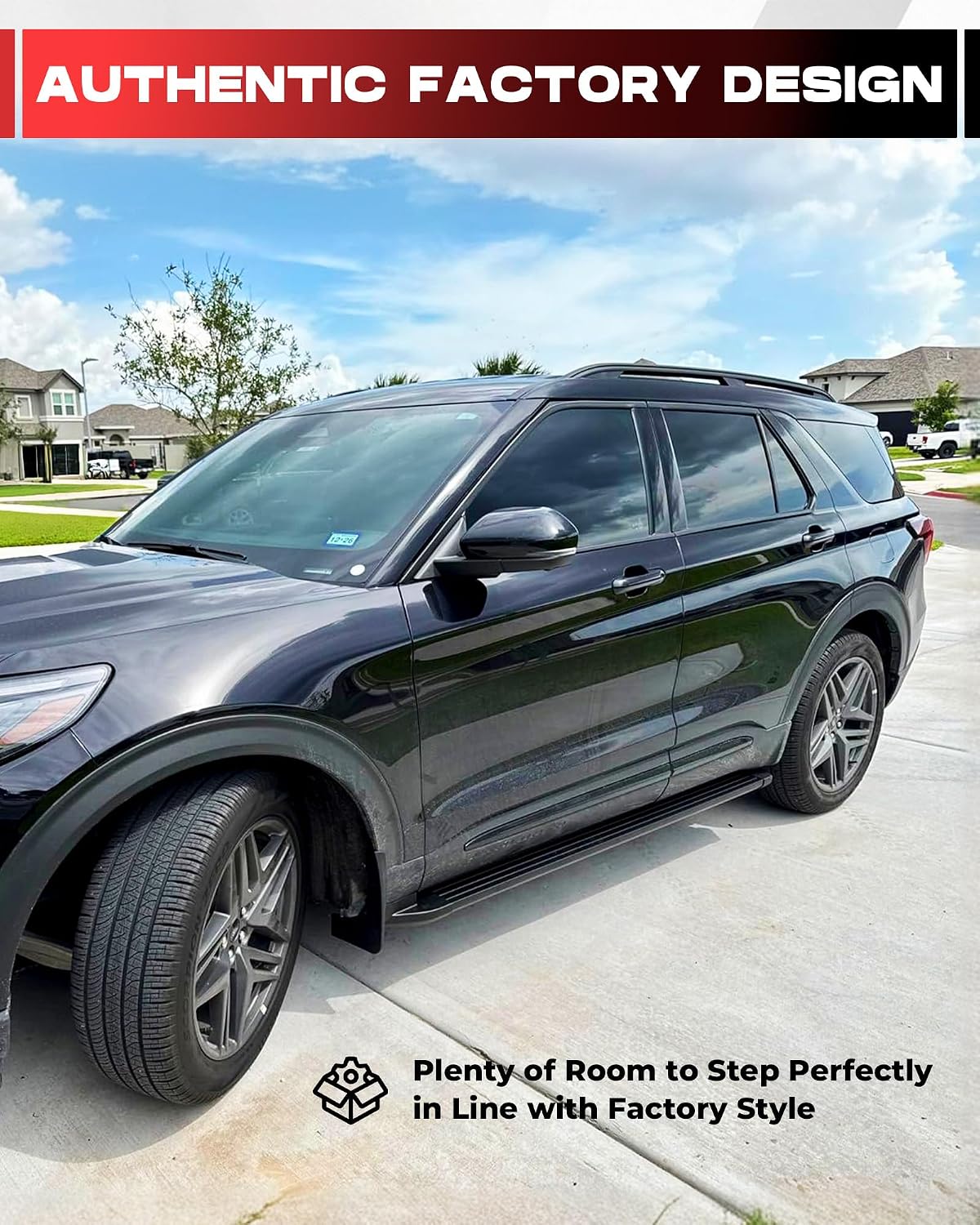 HEKA Running Boards Fit for 2020-2026 Ford Explorer Active Base ST XLT Limited Platinum ST-Line Timberline Hybrid Side Steps Bars Nerf Bars w/Mud Flaps