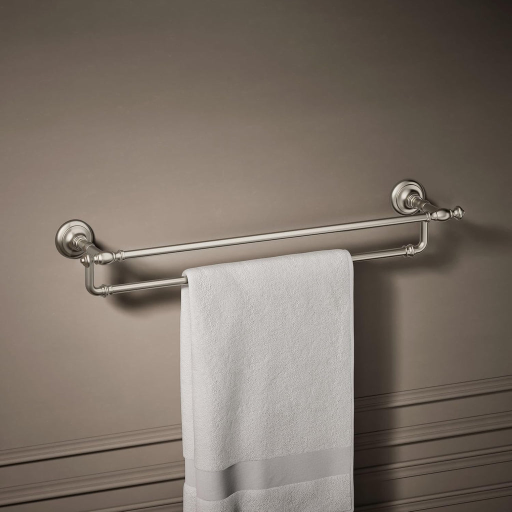Kohler 72570-BN Artifacts® 24' Double Towel bar, Vibrant Brushed Nickel