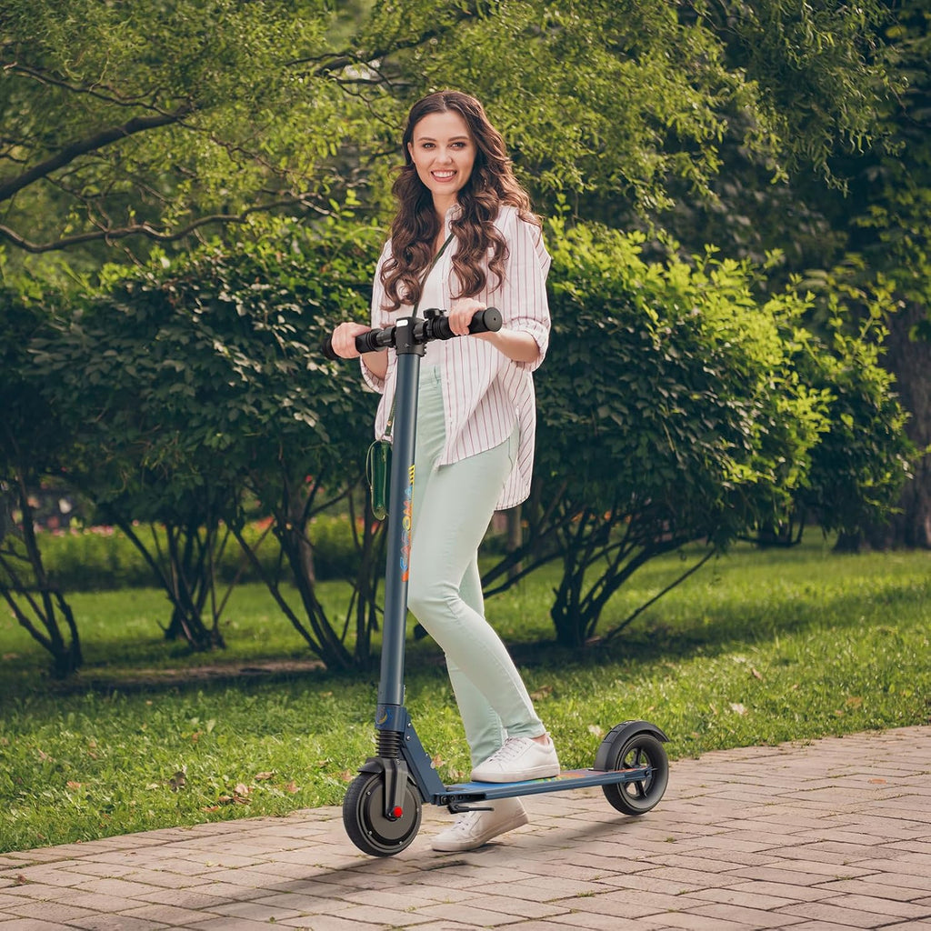 Caroma Electric Scooter Adults Peak 450W, 16-21 Miles Range E Scooter, Safe Speed Control Scooter with Smart LED Display Max 16 MPH, Lightweight Foldable E-Scooter,Electric Scooter for Kids,Gift Idea