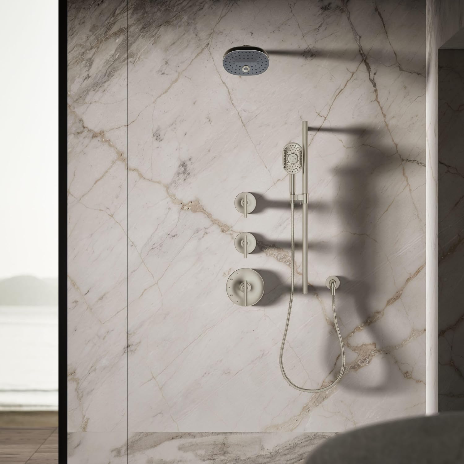 Kohler 26290-BN Statement® Three-function showerhead, 2.5 gpm, Vibrant Brushed Nickel