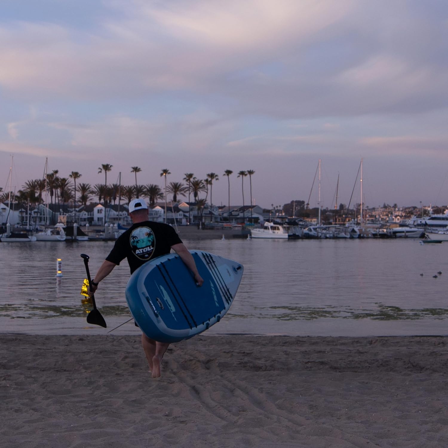 Atoll Inflatable Stand Up Paddle Board | Extra Wide SUP for Adults, Fishing, Touring & All-Around Adventure | Stable Paddle Board with Accessories (Aqua Blue, 12.6 Feet)