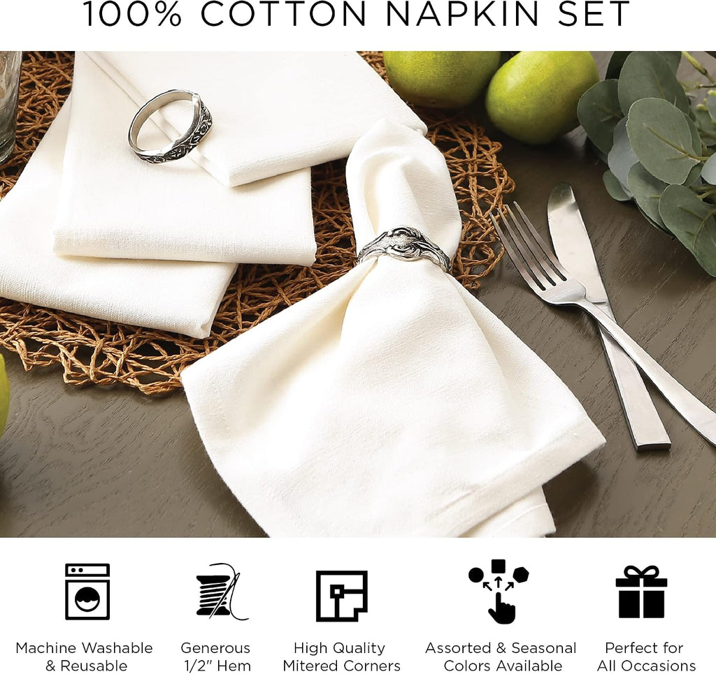 DII Variegated Tabletop Collection, Napkin Set, 20x20, Nautical Blue, 6 Piece