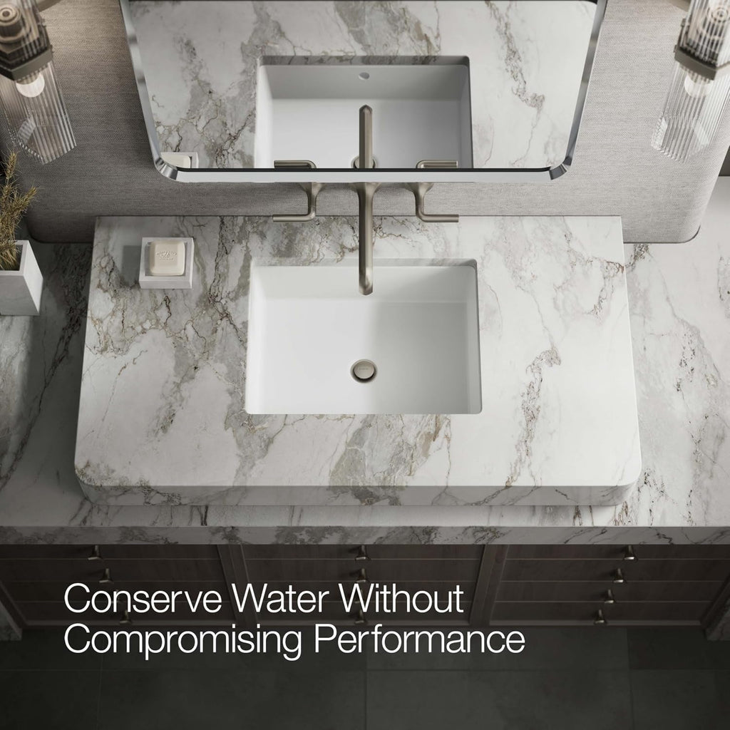 KOHLER T27013-4-BN Occasion Wall-Mount Bathroom Sink Faucet Lever Handle Trim in Vibrant Brushed Nickel