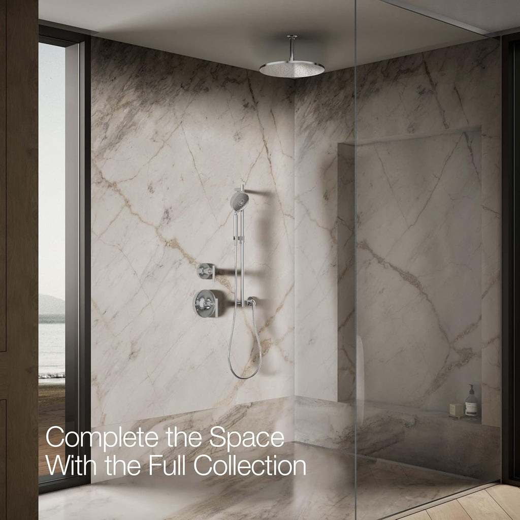 Kohler 13691-CP Contemporary Round 14' single-function rainhead, 2.5 gpm, Polished Chrome