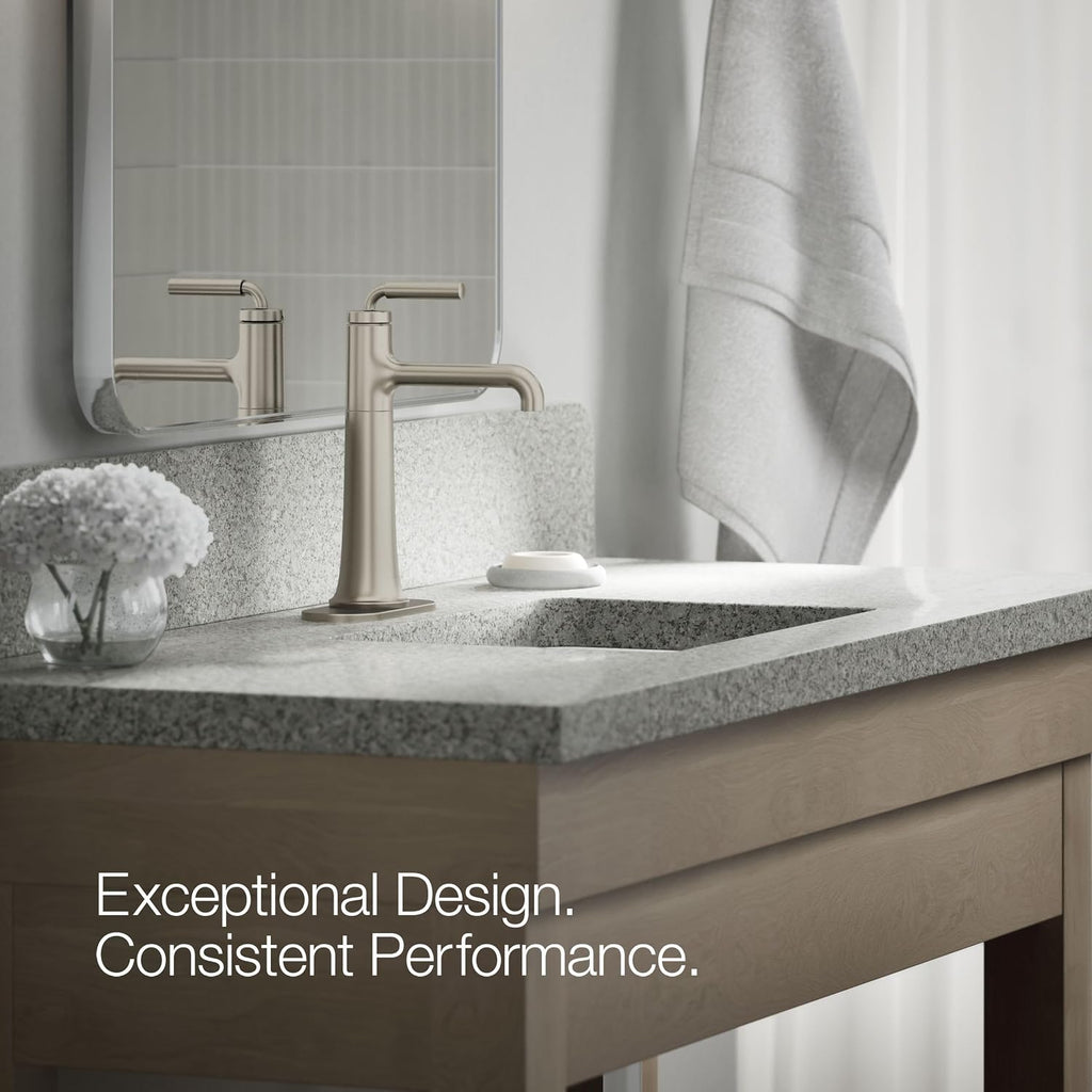 Kohler 26437-4-BN Tone™ Tall Single-Handle Bathroom Sink Faucet, 1.2 gpm, Vibrant Brushed Nickel