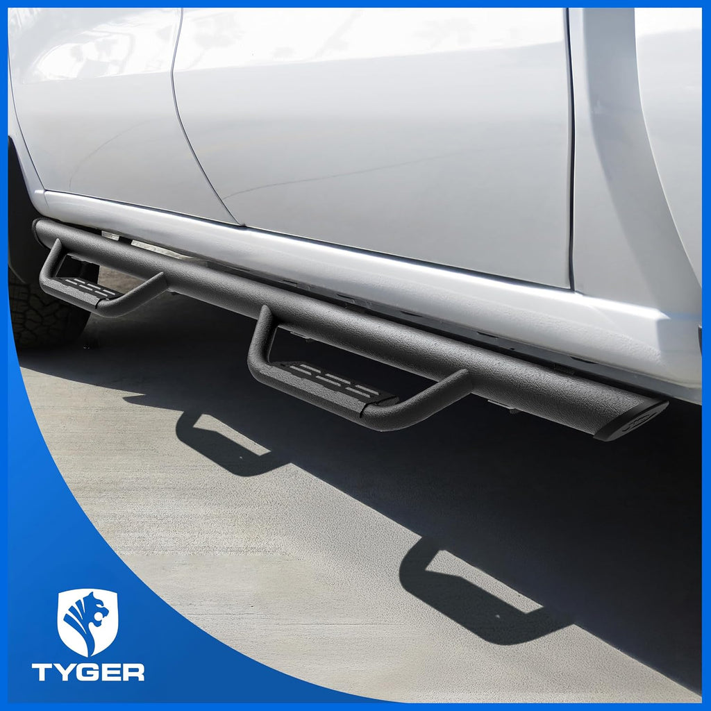 Tyger Auto Tyger Access Running Boards Compatible with 2024-2026 Toyota Tacoma (Fits Hybrid) | Double Cab | TG-AS2T24003 | Textured Black Drop Step Rail