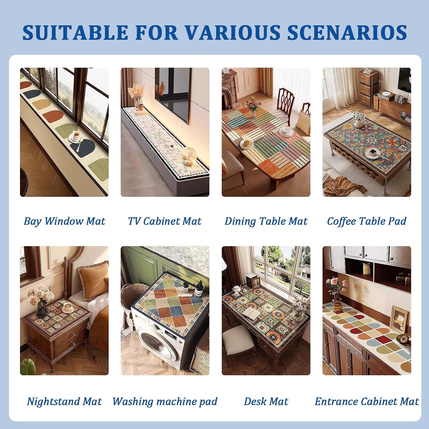 Narrow Window Sill Protector Mat 2mm Thick, Bay Window Waterproof Liner Indoor, Anti-Slip Faux Leather Balcony Cushion Pad, Cut-to-Size(24x71in/60x180cm)