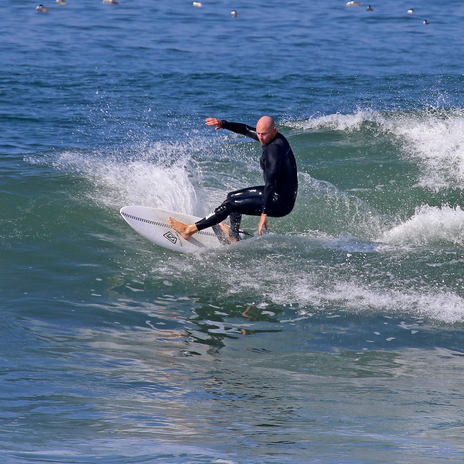 Epoxy Fiberglass Surfboard | Fast, Stylish & Fun Retro Fish Surfboard Ideal to Ride Small to Medium Sized Waves | 5'8' | 6'0'