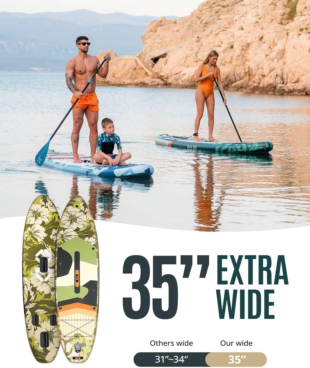 2 PCS Paddle Board - 10.5 FT Inflatable Stand Up Paddle Board with Accessories & 11.5 FT Inflatable Stand Up Paddle Board Skill Levels, Adults & Youth