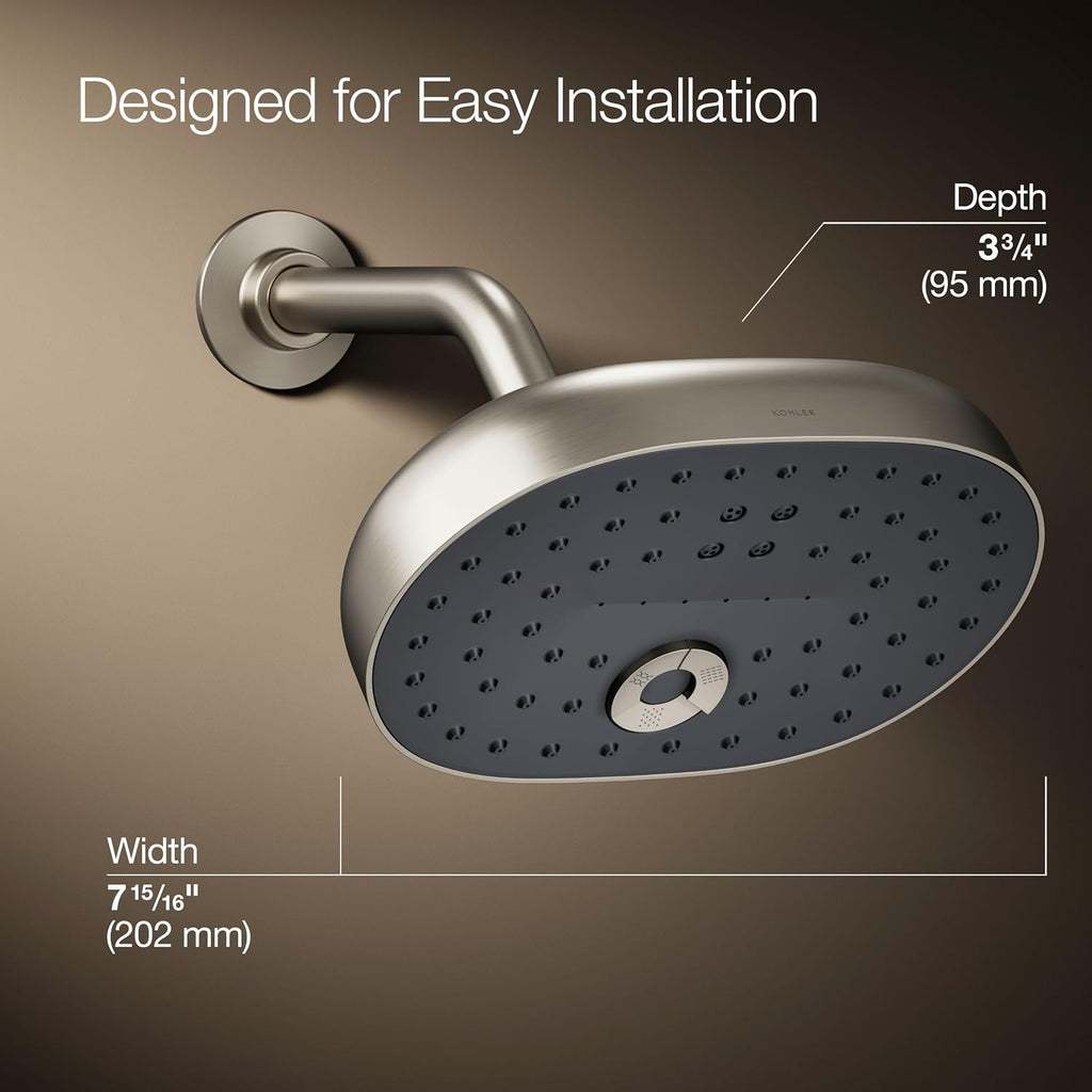 Kohler 26290-BN Statement® Three-function showerhead, 2.5 gpm, Vibrant Brushed Nickel