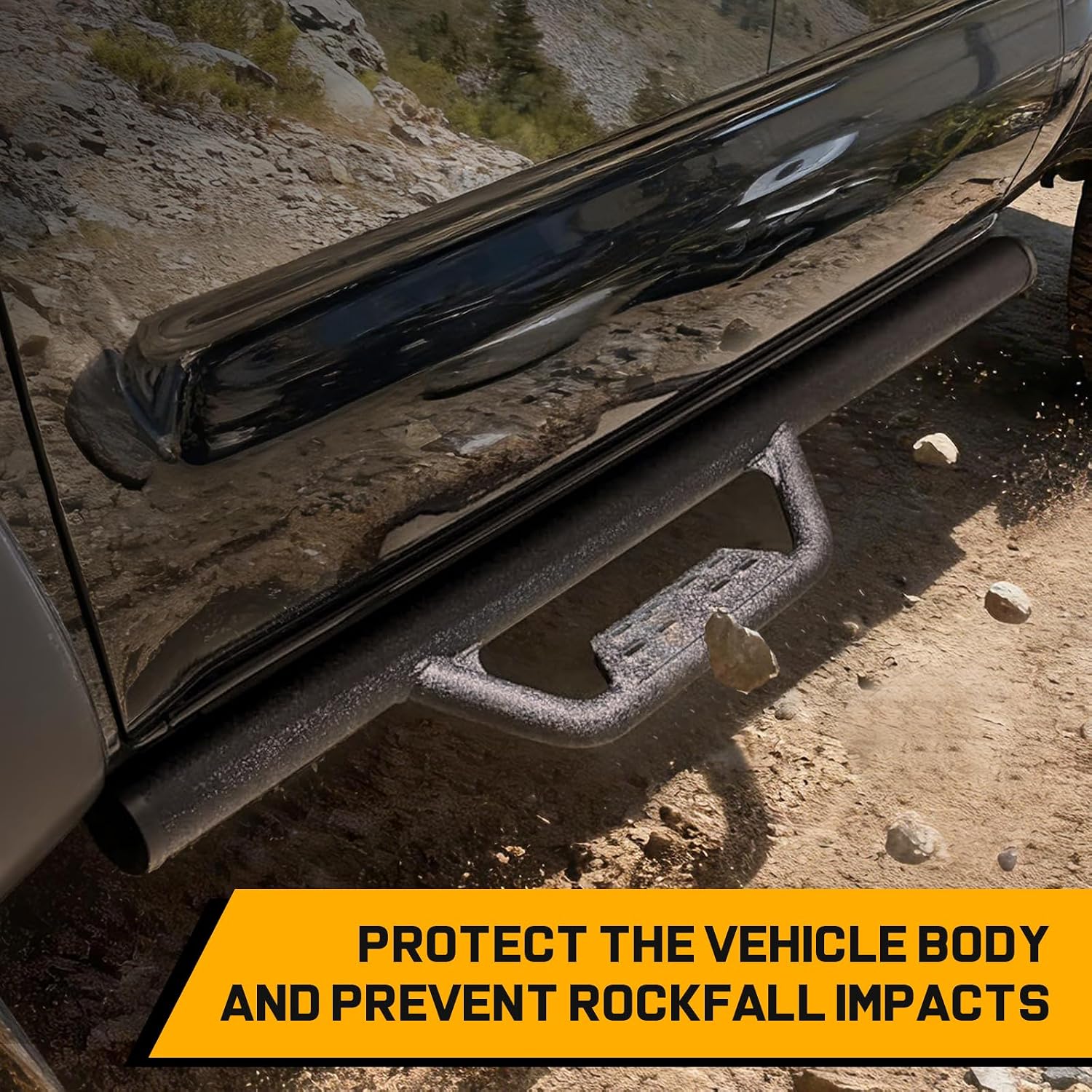SMANOW Running Boards Compatible with 2005-2014 Toyota Tacoma Regular/Standard/Single Cab, Black Drop Down Side Steps Rock Sliders. Tacoma Running Boards Made with Carbon Steel.