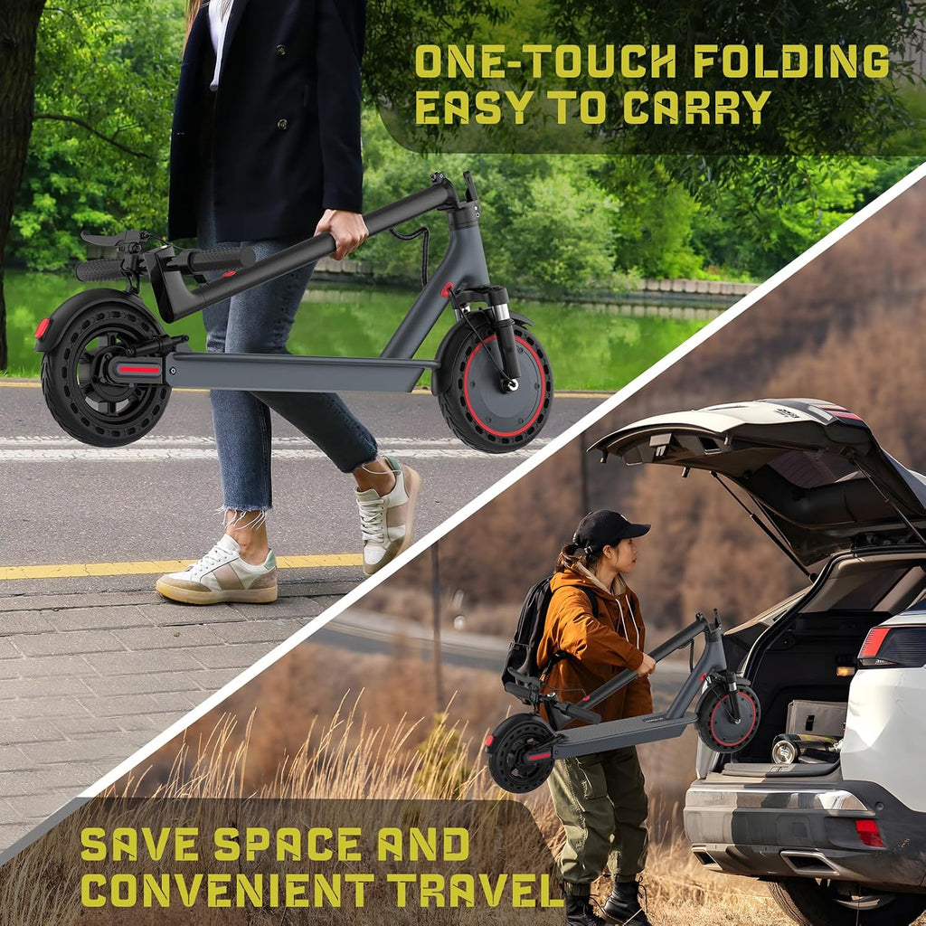 Qlaway 8.5' E Scooter for Adults 19/22 MPH 350/500W Motor 187.2/288.6/441WH Battery, Motorized Scooter Up to 22 Miles Range, Foldable Bearing 265 LBS/APP Control