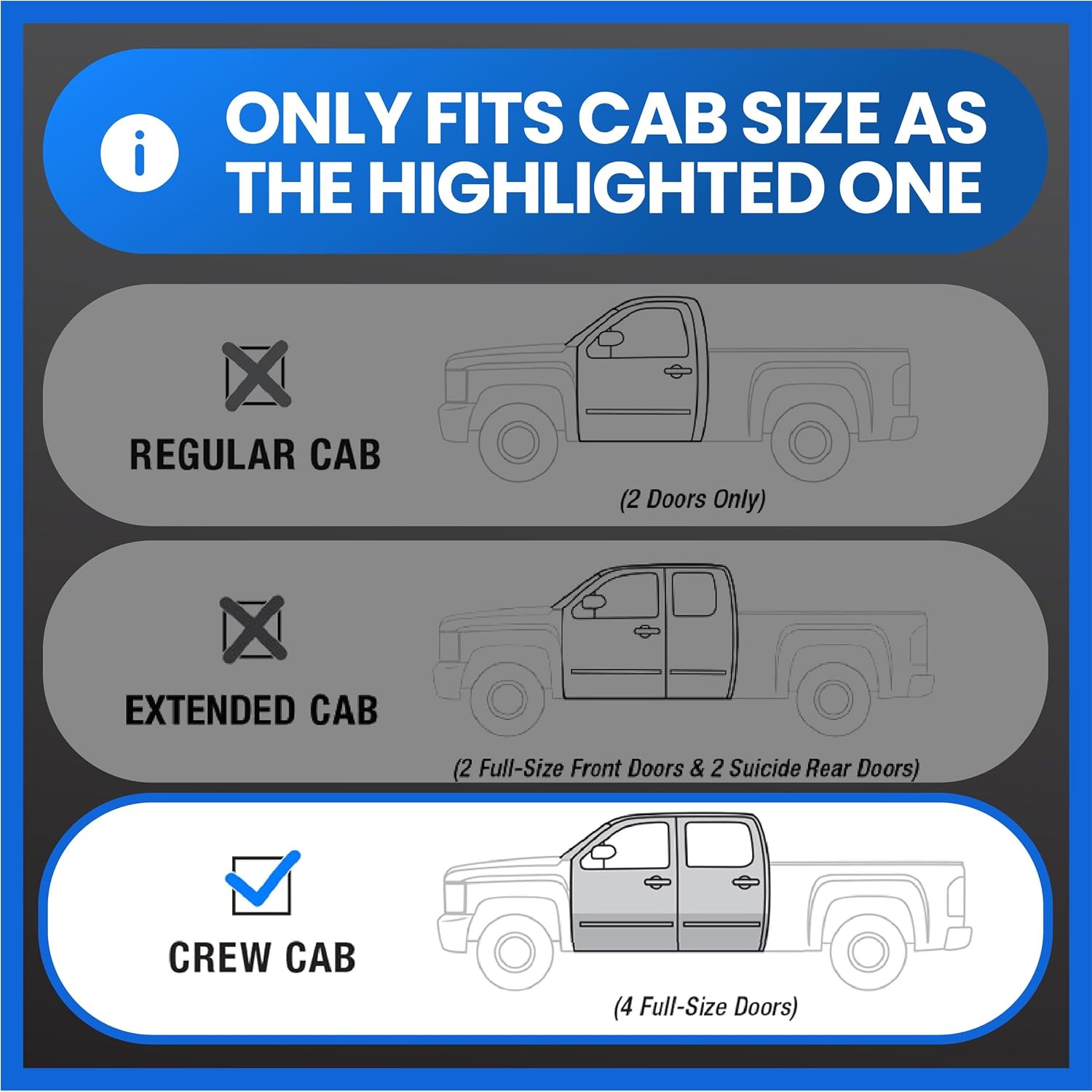 Tyger Auto Rear Under Seat Storage Box Compatible with 2007-2013 Chevy Silverado/GMC Sierra 1500; 2007-2014 Silverado/Sierra 2500 3500 | Crew Cab | Custom-Fit Cargo Organizer Console | TG-CB5C8898