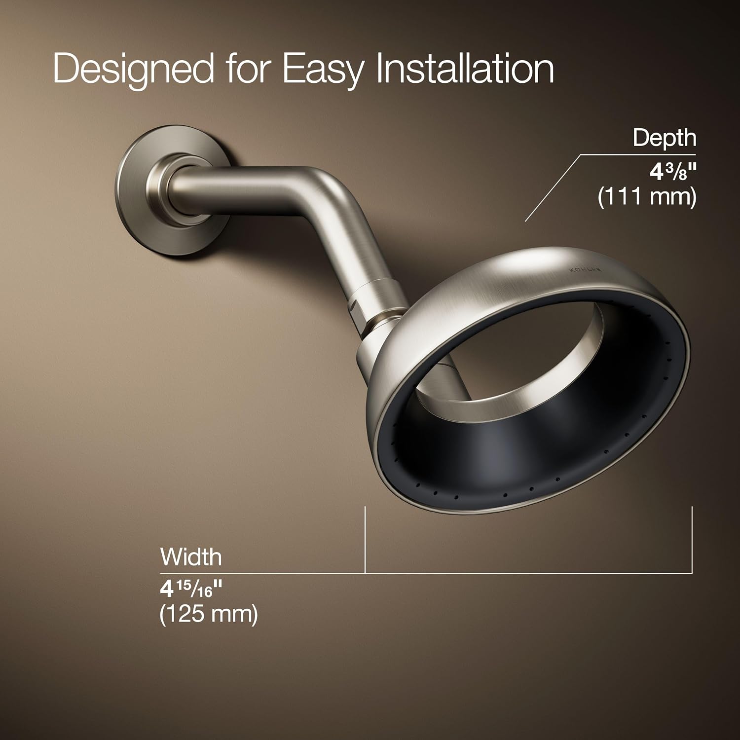 Kohler 20999-BN Statement® VES Single-function showerhead, 1.5 gpm, Vibrant Brushed Nickel