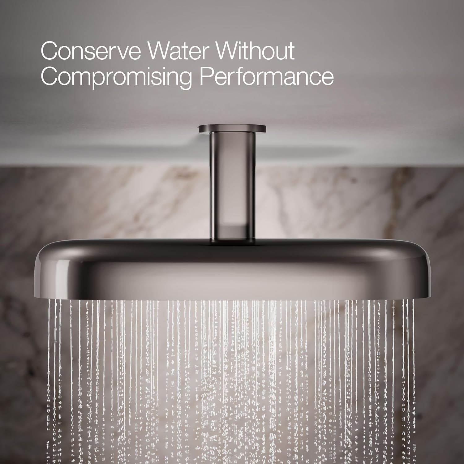 Kohler 26297-TT Statement® Oblong 18' two-function rainhead, 2.5 gpm, Vibrant Titanium