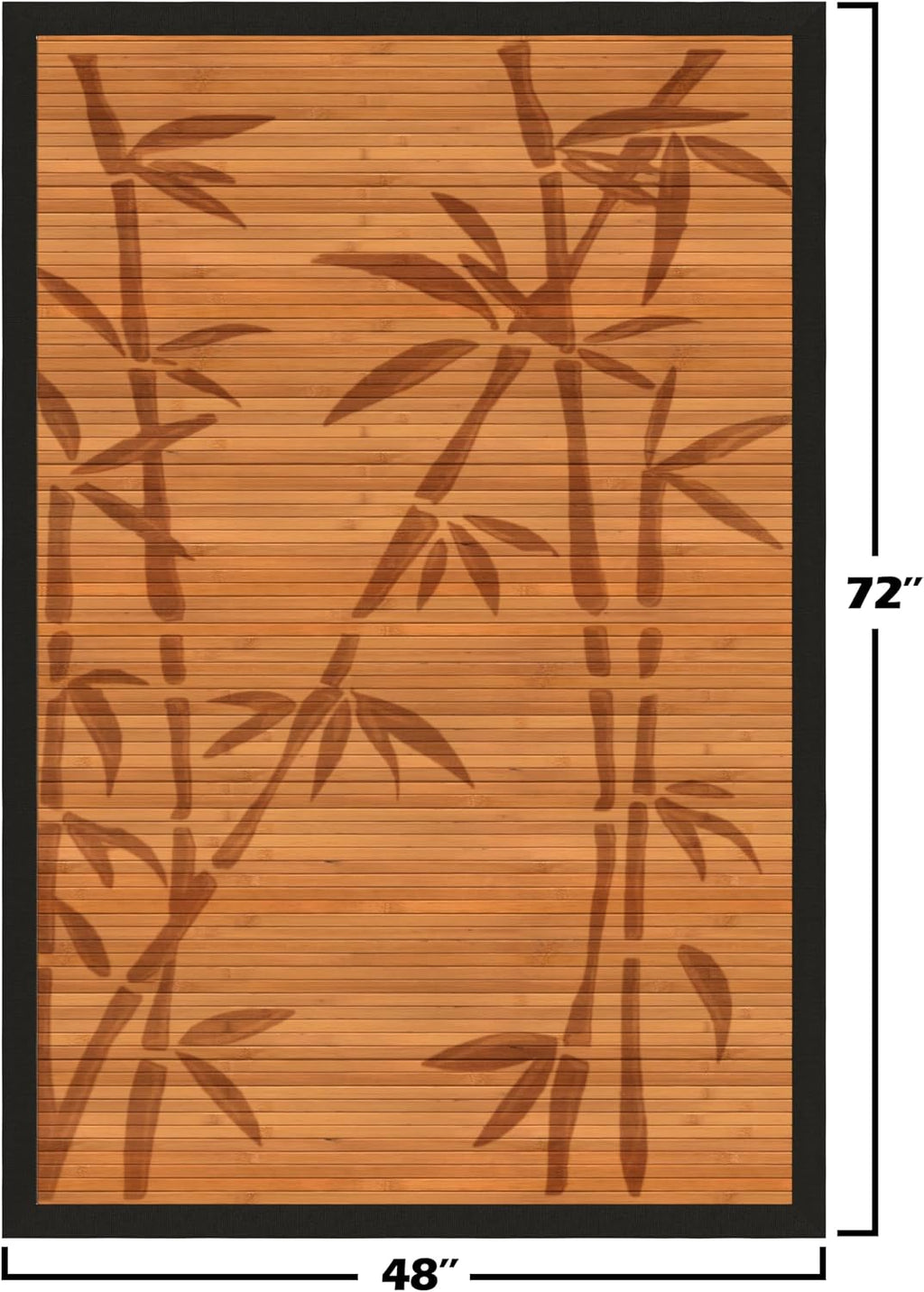 Red Lantern Bamboo Rug - Bamboo Tree - 4' x 6'