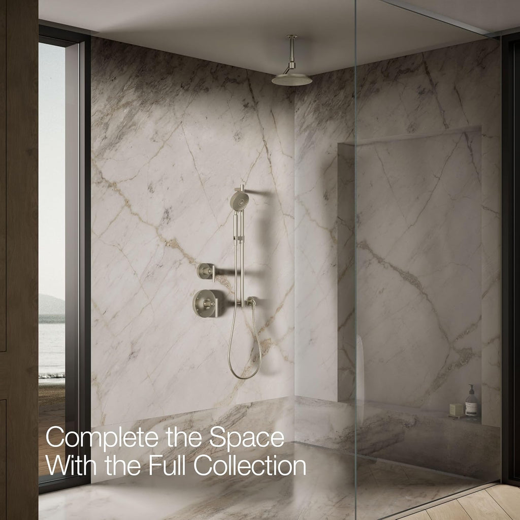 Kohler 26301-BN Statement® Open Rain iconic single-function rainhead,' 2.5 gpm, Vibrant Brushed Nickel