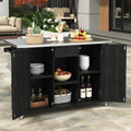 52.25' W Outdoor Kitchen Island Patio Grill Cart with Stainless Steel Tabletop, Storage Cabinet for BBQ, Bar