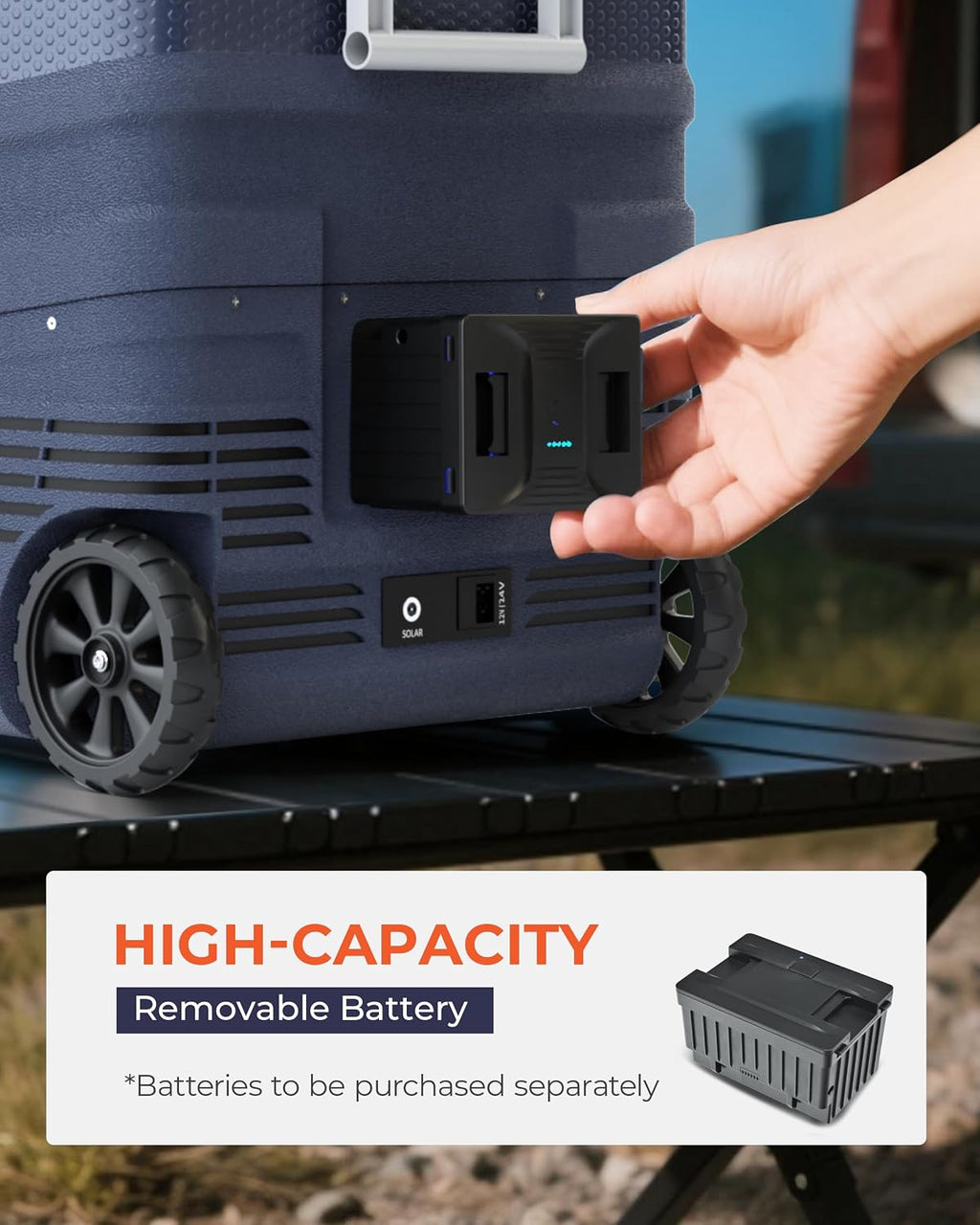 EKOJUCE 12 Volt Refrigerator Portable Fridge Freezer - 68 Quart(65L) Electric Cooler with Wheels, 12/24V DC & 100-240V AC, -4℉-68℉, APP Control, 12V Car Fridge for Camping, Boating, RV, Outdoor, Home