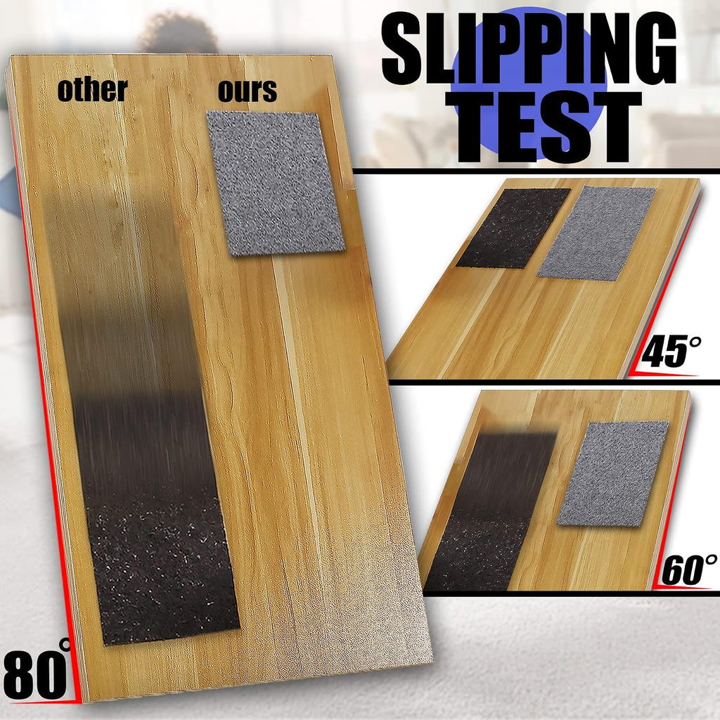 Non Slip Rug Pad Grippers - 10x14 Ft, 1/4' Thick, Felt + Rubber Double Layers Area Carpet Mat Tap, Provides Protection and Cushioning for Hardwood or Tile Floors