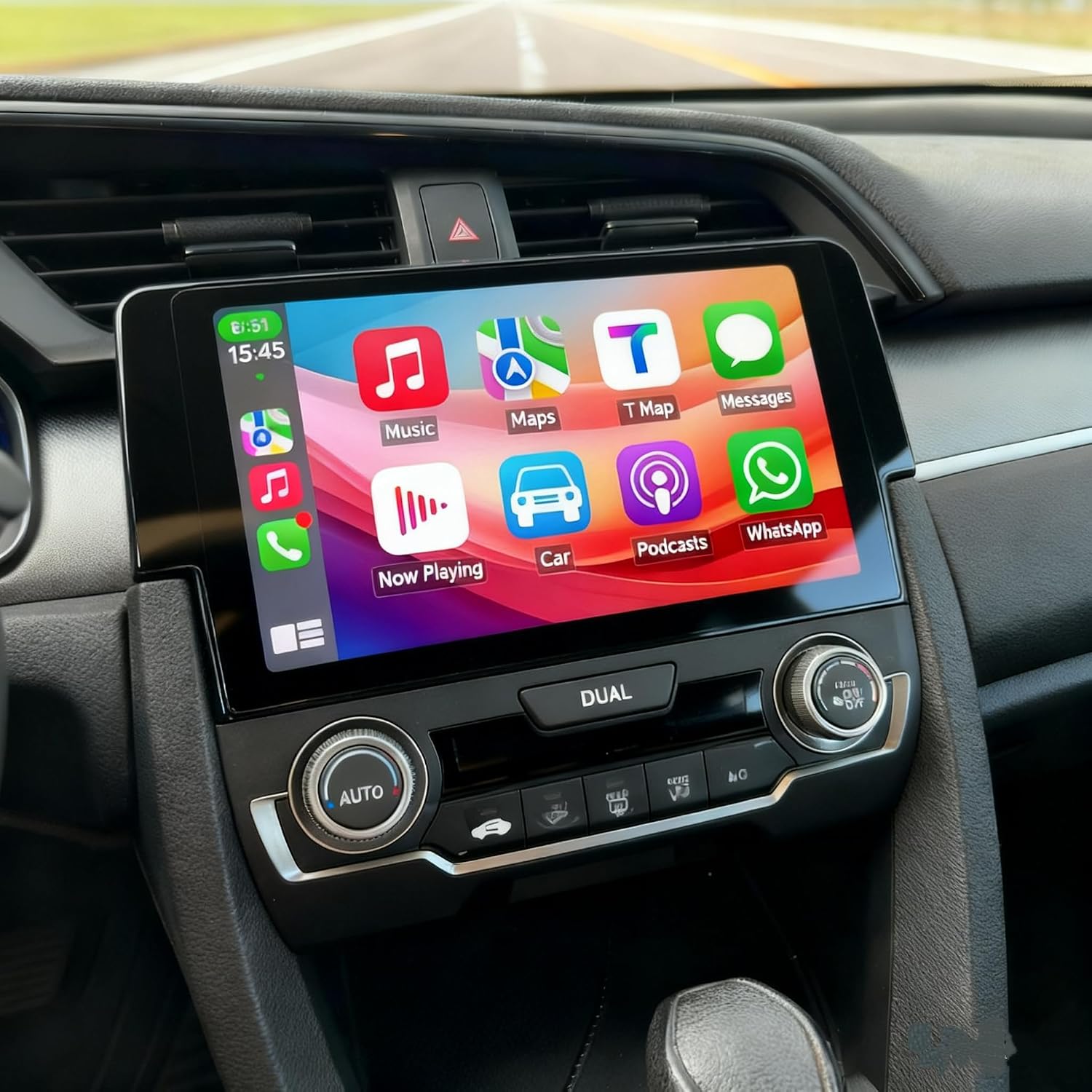 4+64G Radio for Honda Civic 2016 2017 2018 2019 2020 with Wireless Apple Carplay Android Auto, 9'' Touch Screen for Civic Stereo Bluetooth, FM, GPS Navi, WiFi, SWC, Mic, AHD Backup Camera